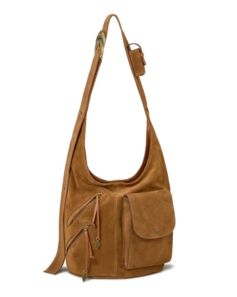 ba&sh You You suede shoulder bag - Braun Braun