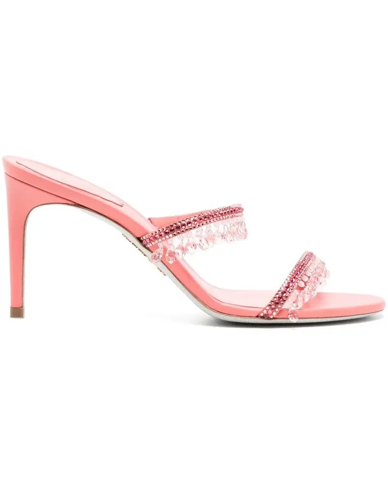 René Caovilla Sandalen mit Kristallen - Rosa Rosa