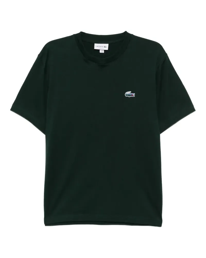 Lacoste T-Shirt mit Logo-Stickerei - Grün Grün