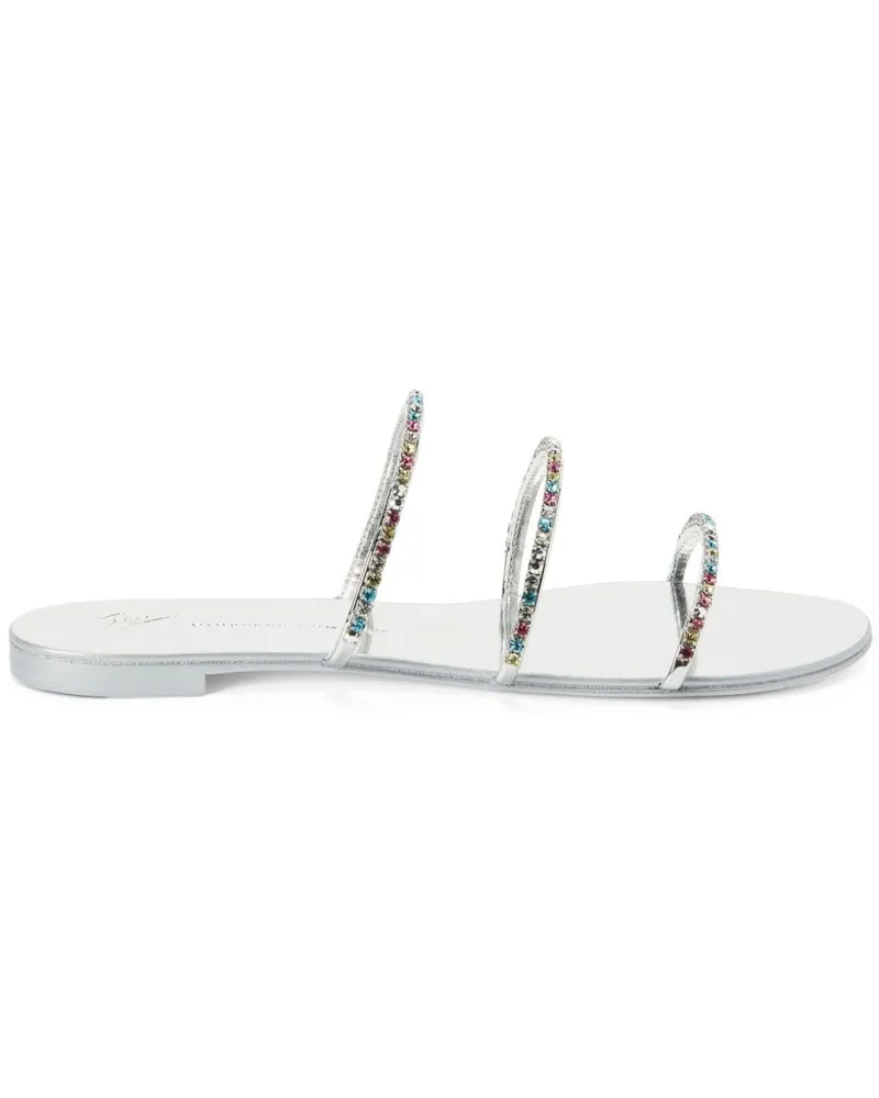 Giuseppe Zanotti Colorful Pantoletten - Silber Silber