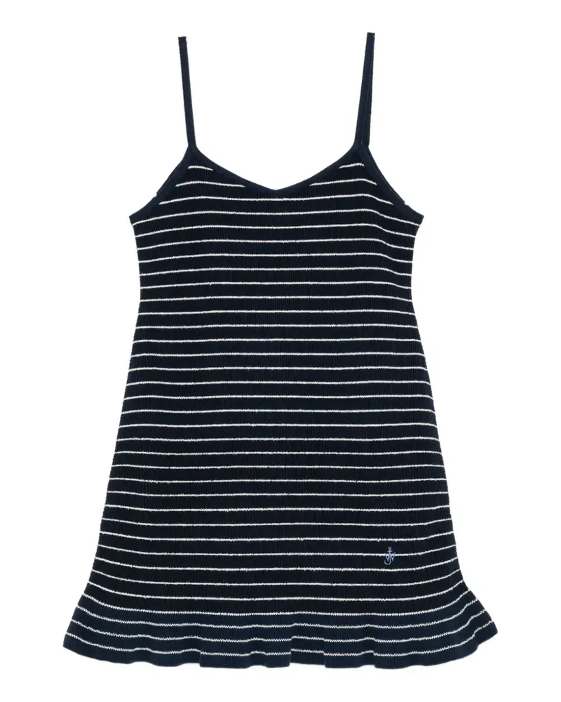 J.W.Anderson striped spaghetti-strap mini dress - Blau Blau