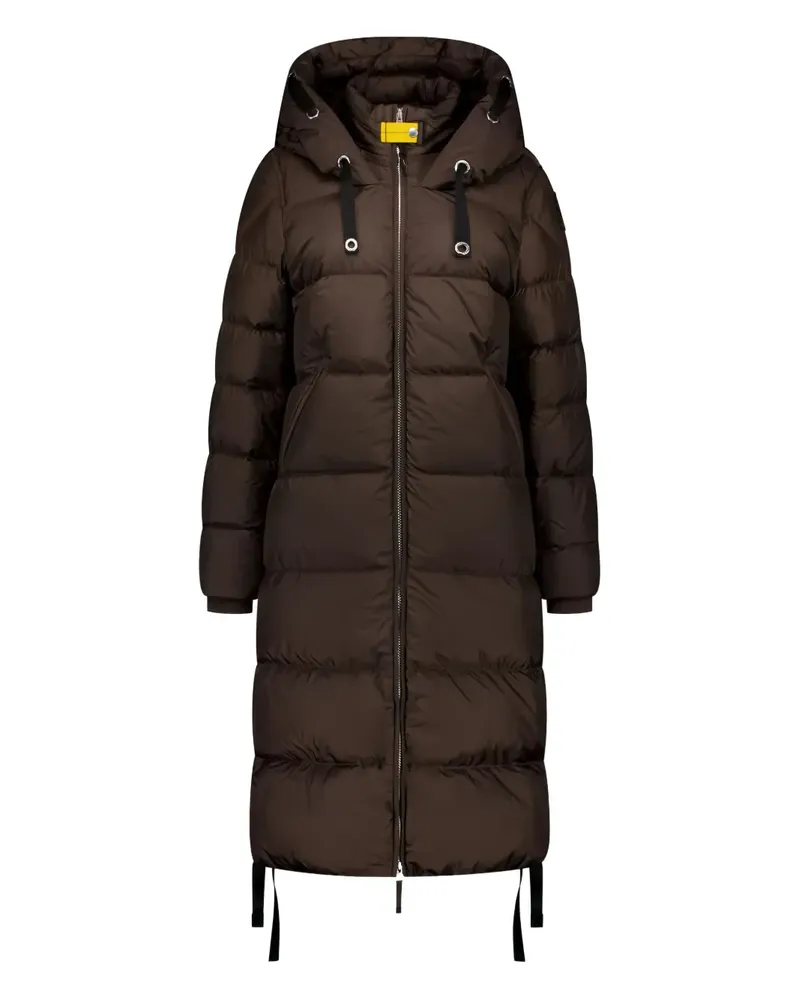 Parajumpers Langer Lodenry Steppmantel mit Kapuze - Braun Braun