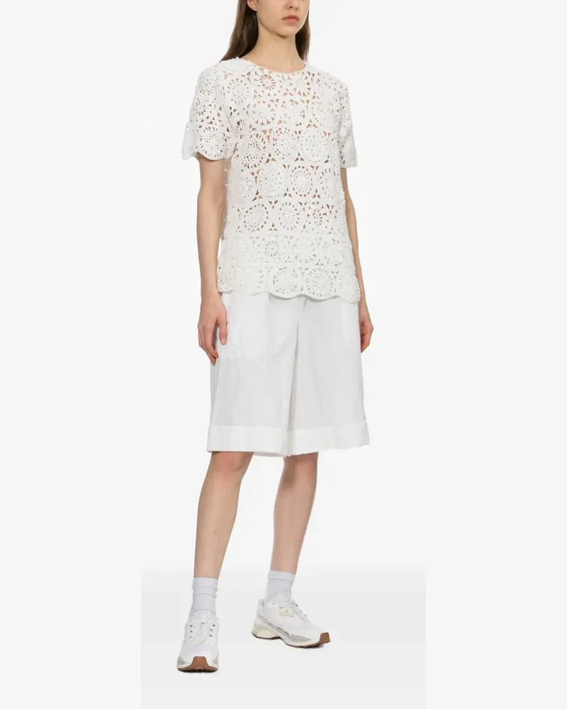 Comme des Garçons Gehäkeltes Oberteil - Weiß Weiß