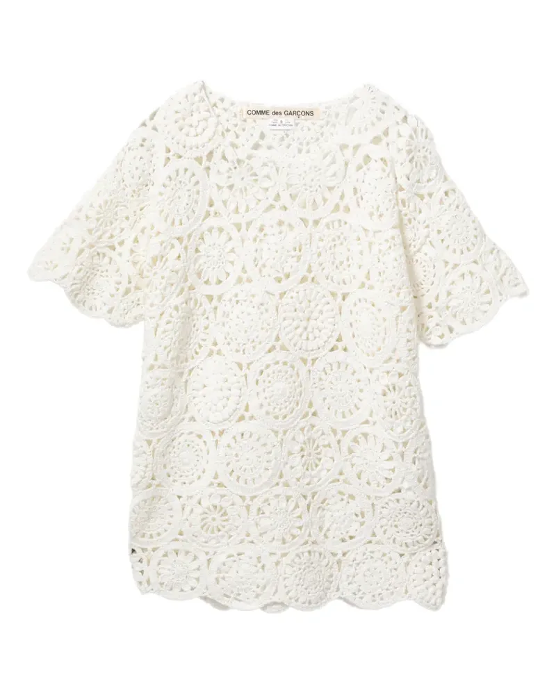 Comme des Garçons Gehäkeltes Oberteil - Weiß Weiß