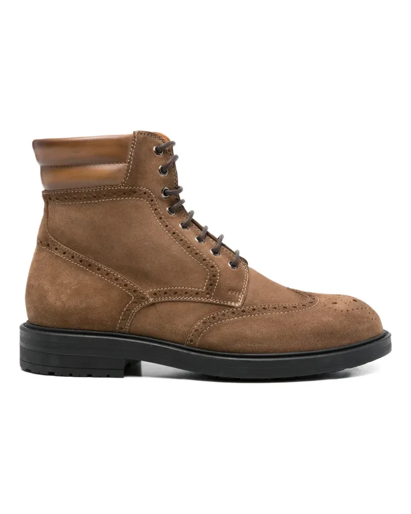 Magnanni suede brogue sneakers - Braun Braun