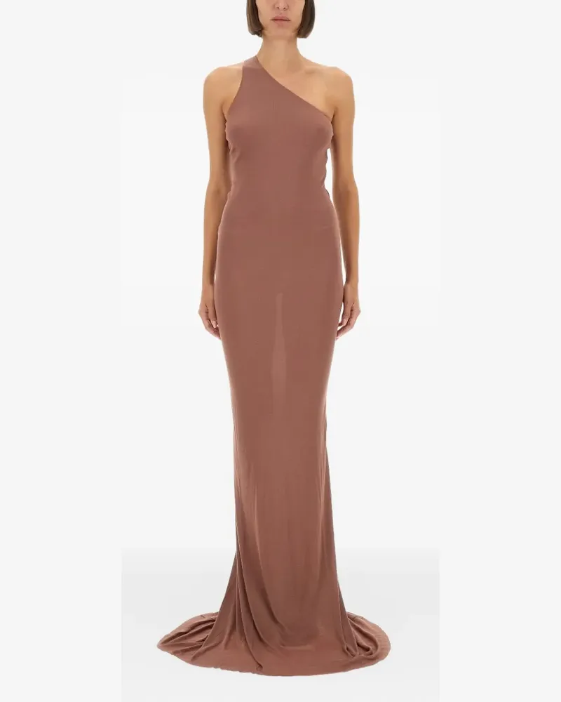 Rick Owens Lilies one-shoulder gown dress - Nude Nude