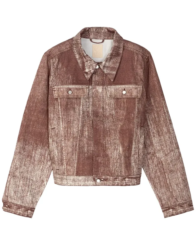 Camper Jeansjacke im Distressed-Look - Rot Rot