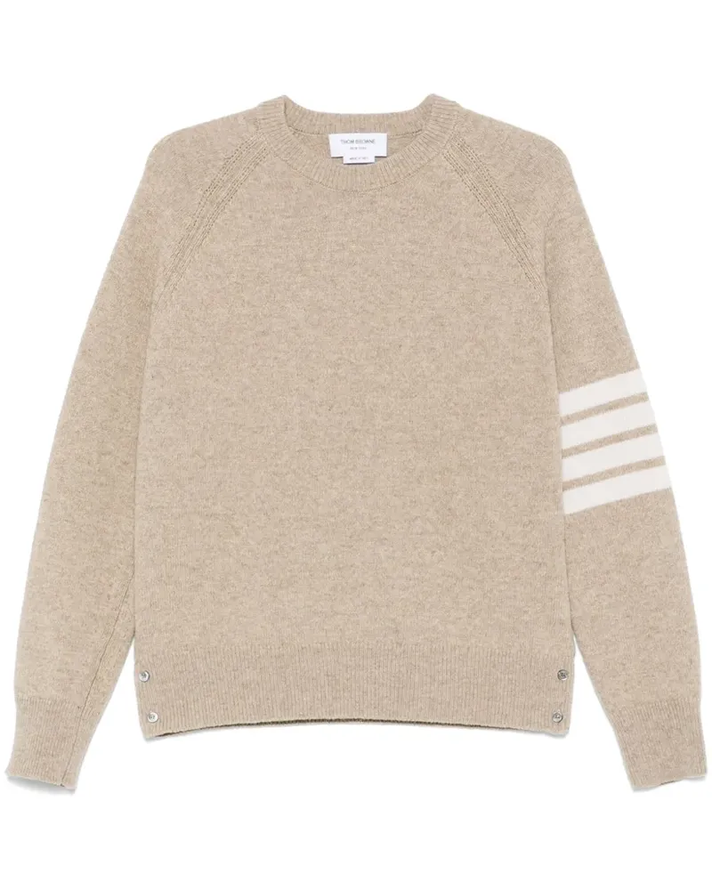 Thom Browne 4 Bar Stripe Pullover aus Shetland-Wolle - Braun Braun