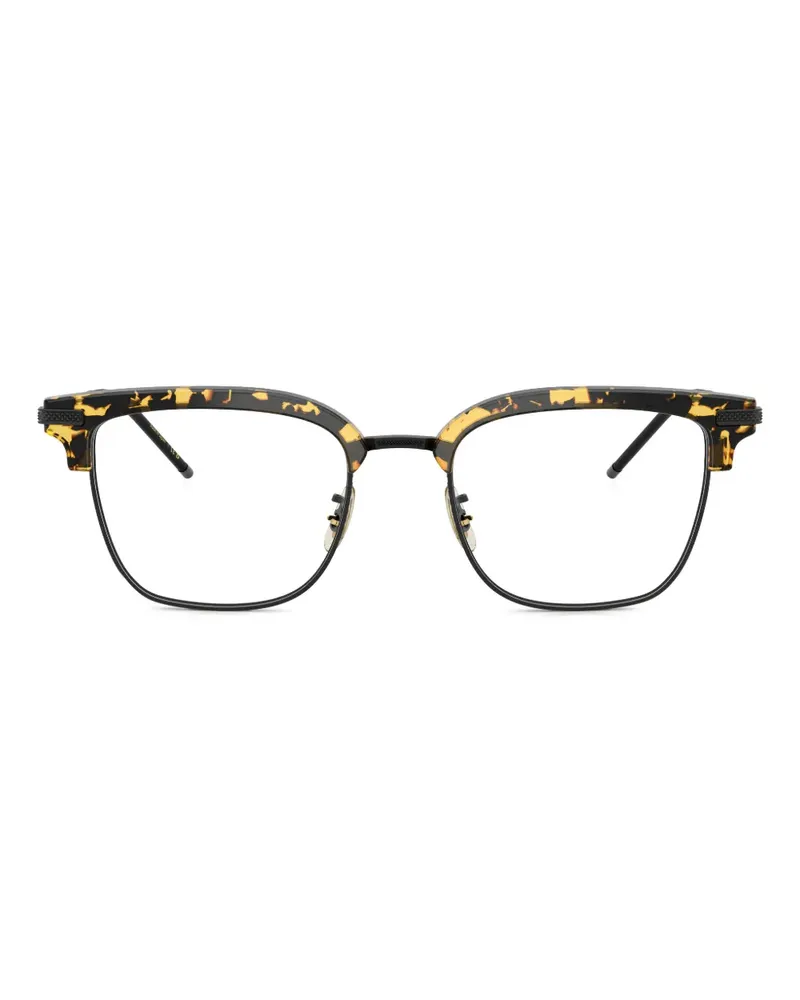 Oliver Peoples Eckige Brille in Schildpattoptik - Braun Braun