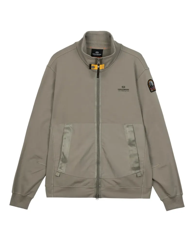 Parajumpers logo-patch zip-up sweater - Grau Grau