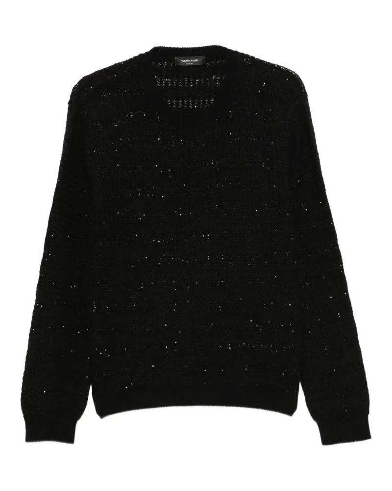 Fabiana Filippi Pullover mit Pailletten - Schwarz Schwarz