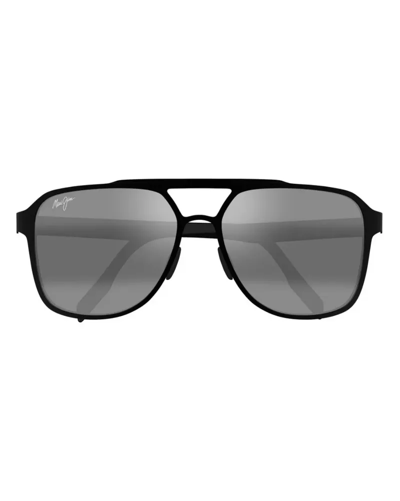Maui Jim 2nd Reef Sonnenbrille mit eckigem Gestell - Schwarz Schwarz