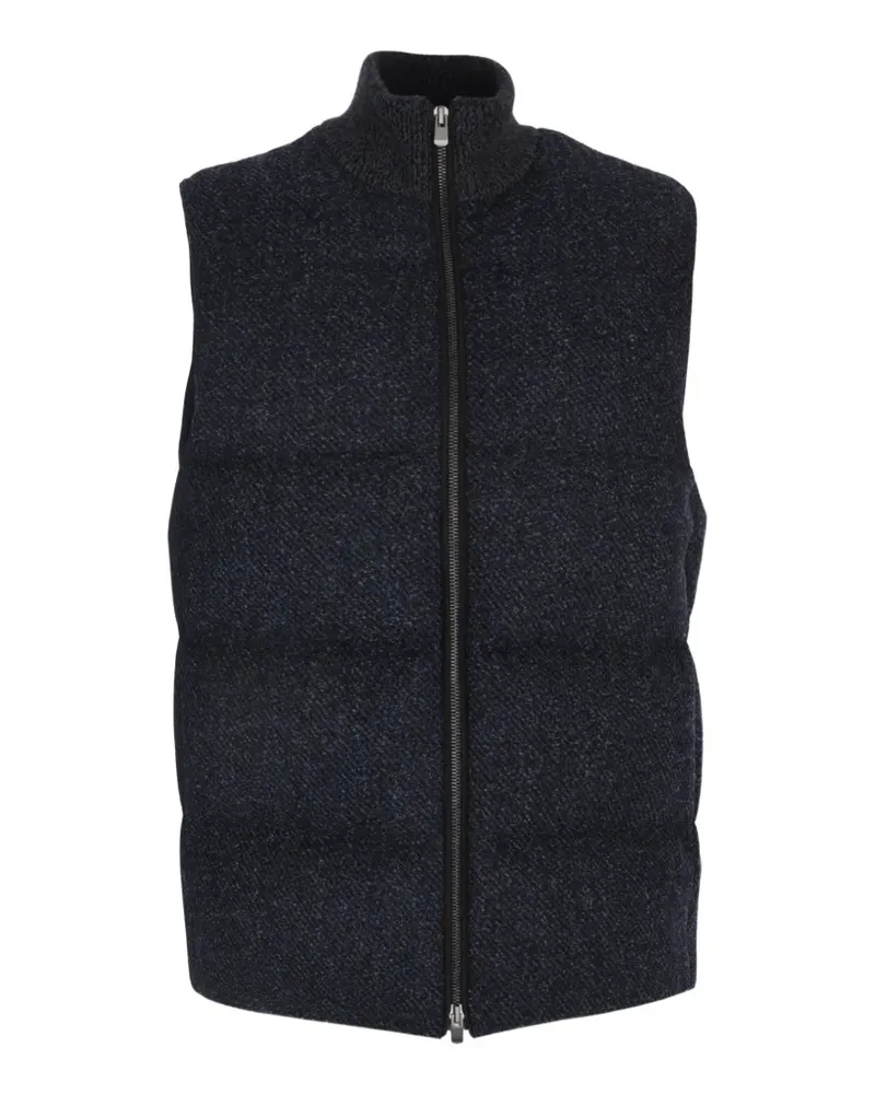 AGNONA bouclé wool gilet - Blau Blau