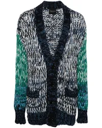 Roberto Collina Grob gestrickter Cardigan Blau