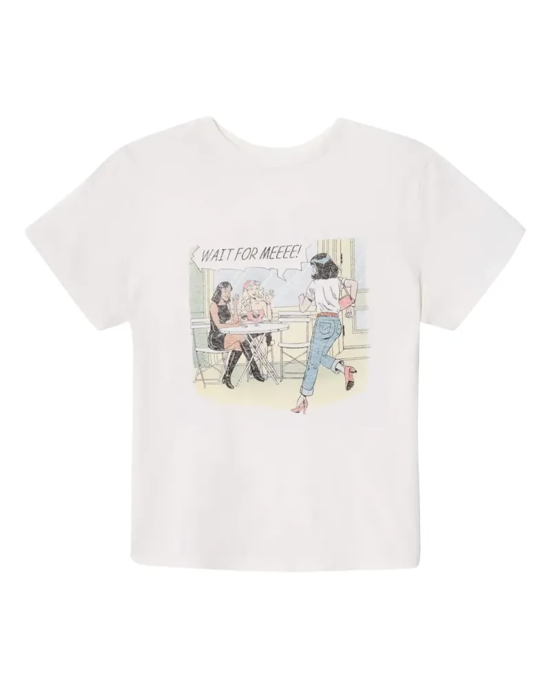 RE/DONE T-Shirt mit Illustrations-Print - Weiß Weiß