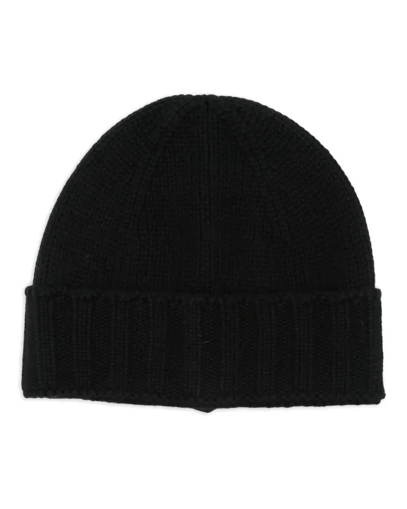 La Fileria Beanie aus Kaschmir - Schwarz Schwarz