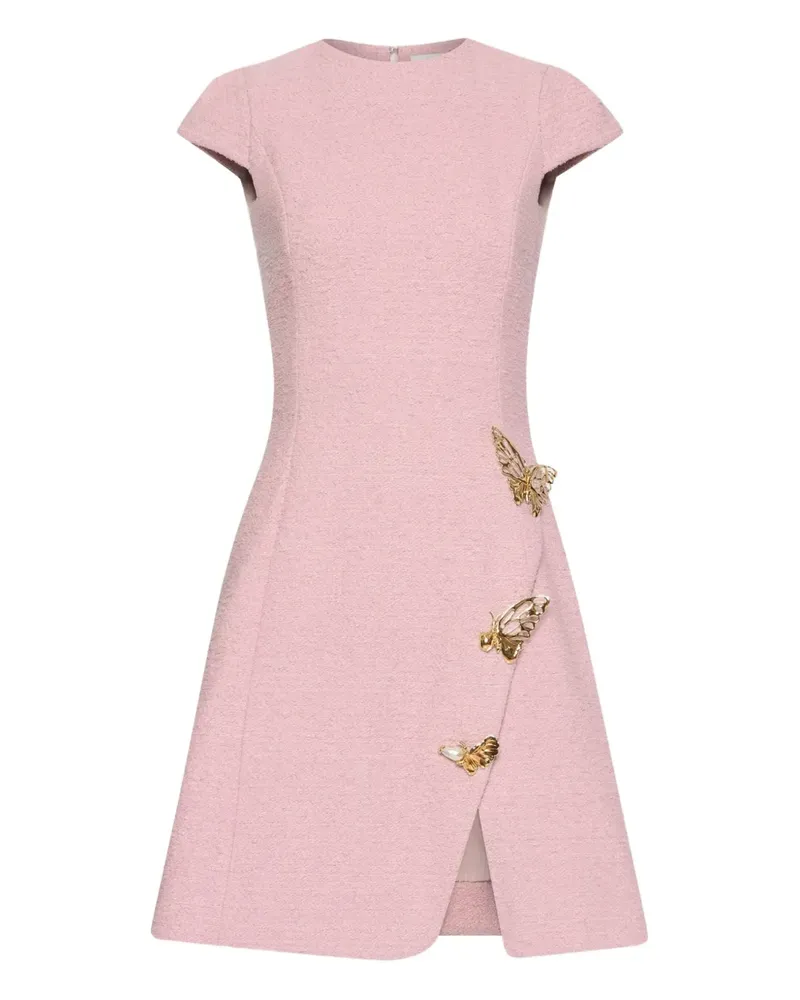 Oscar de la Renta Kleid aus Tweed - Rosa Rosa