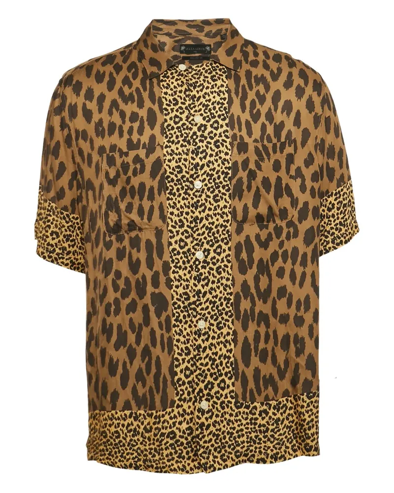 AllSaints Hemd mit Leoparden-Print - Braun Braun