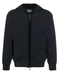 Emporio Armani Hoodie mit Logo-Stickerei Blau