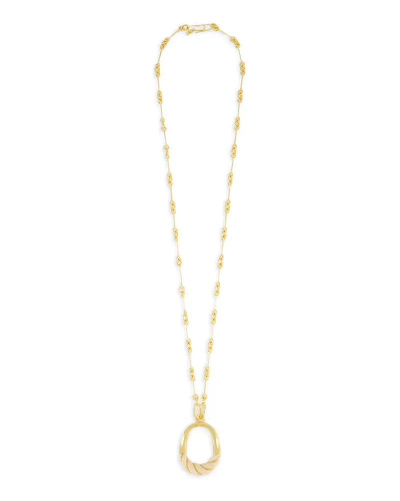 Aurélie Bidermann Diana oval-pendent necklace - Gold Gold