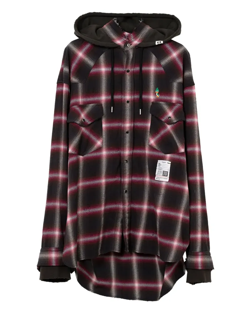 MIHARAYASUHIRO Karierter Hoodie - Rot Rot