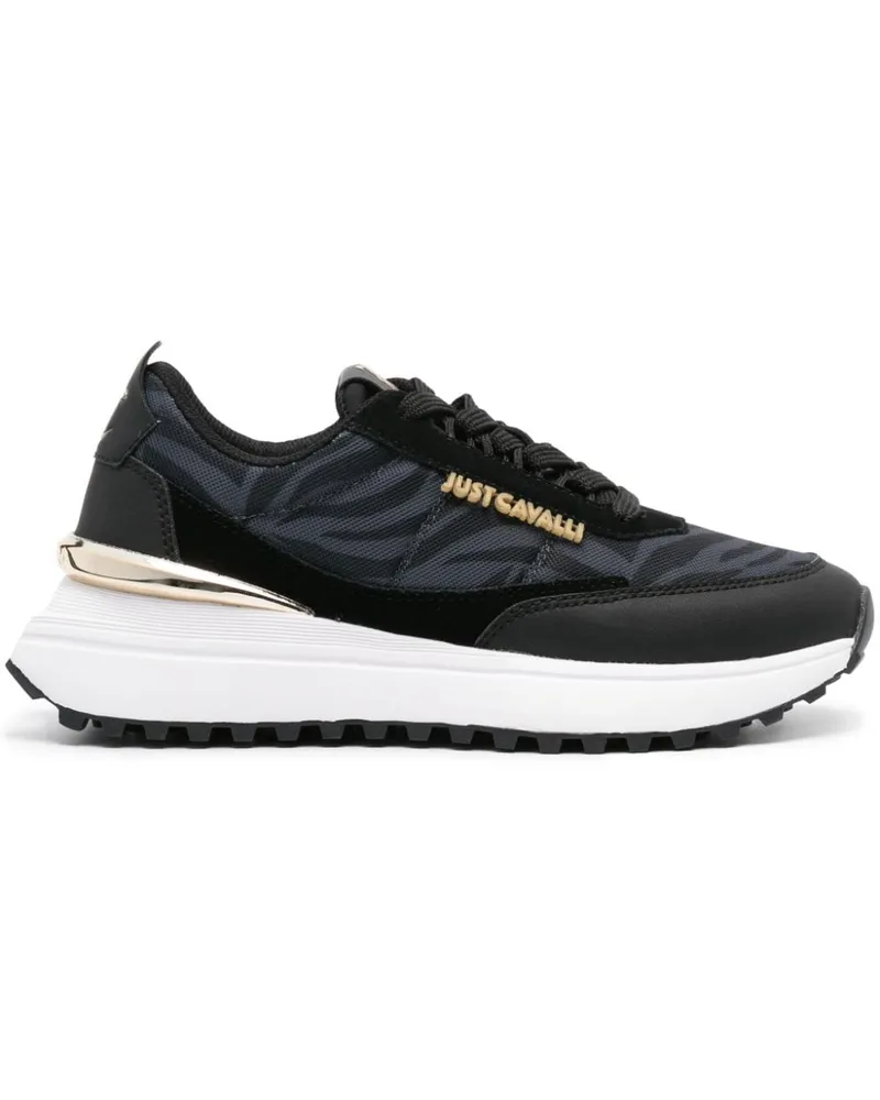 Just Cavalli Sneakers mit Zebra-Print - Schwarz Schwarz