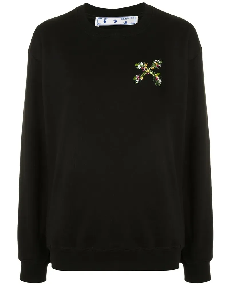 OFF-WHITE Flower' Sweatshirt - Schwarz Schwarz