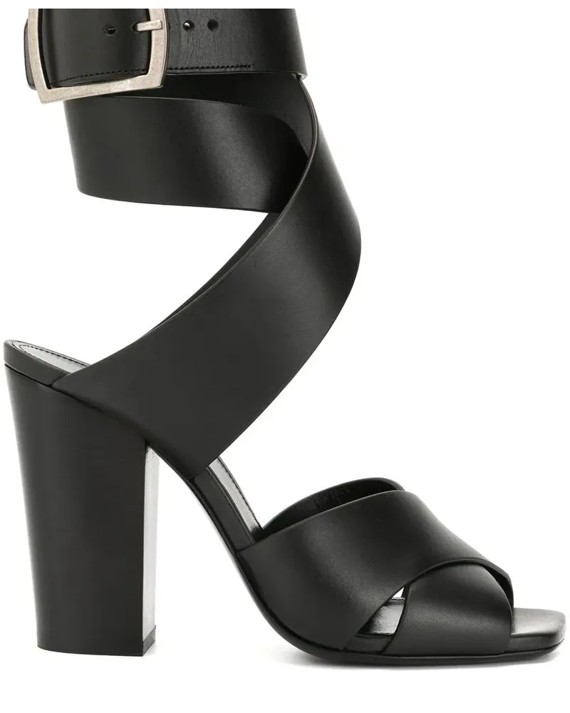 Saint Laurent Sandalen mit Riemen - Schwarz Schwarz