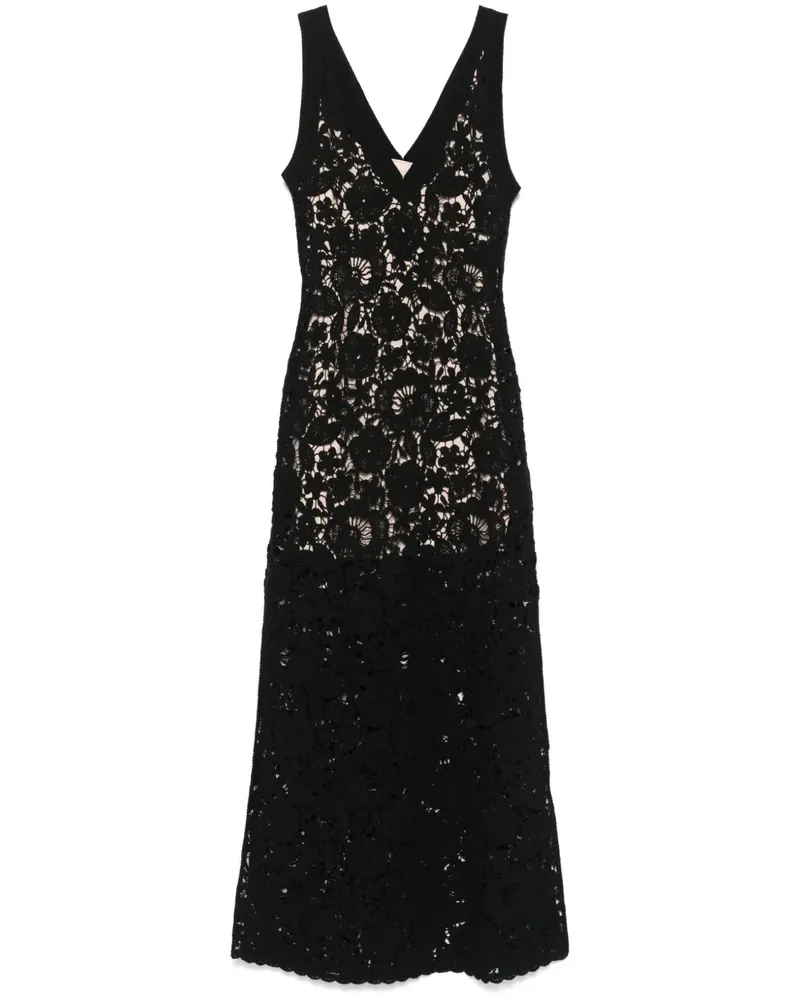 P.A.R.O.S.H. P.A.R.O H. Gehäkeltes Maxikleid - Schwarz Schwarz