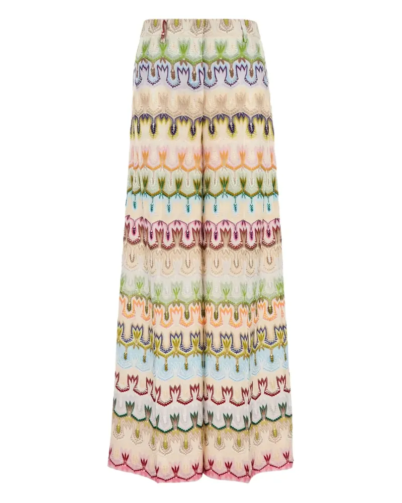 Missoni Bestickte Palazzohose - Rosa Rosa