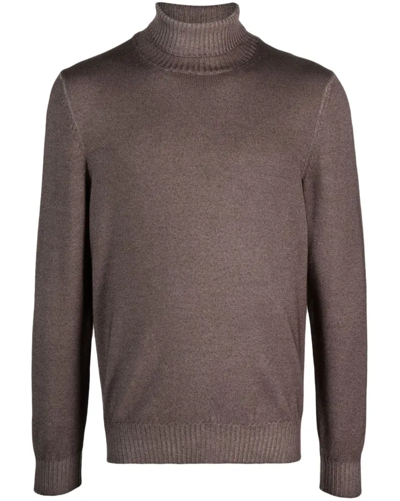 BARBA Pullover mit Rollkragen Braun