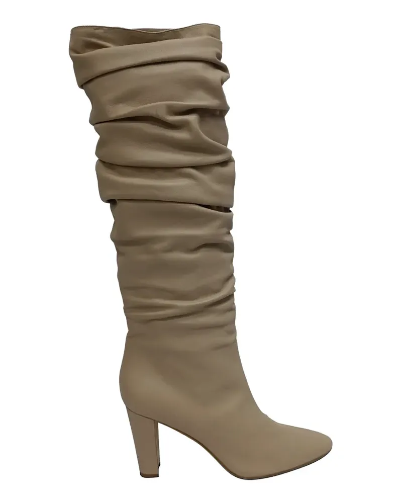 Manolo Blahnik Calassohi 90 ruched knee-high boots - Nude Nude