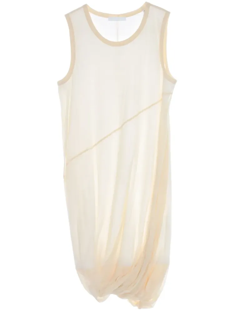 Helmut Lang Bubble Kleid mit Sheer-Overlay - Nude Nude
