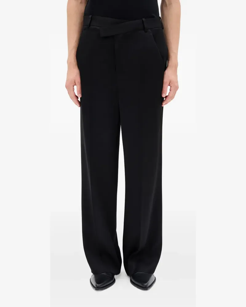 Ann Demeulemeester Hose mit Falten - Schwarz Schwarz