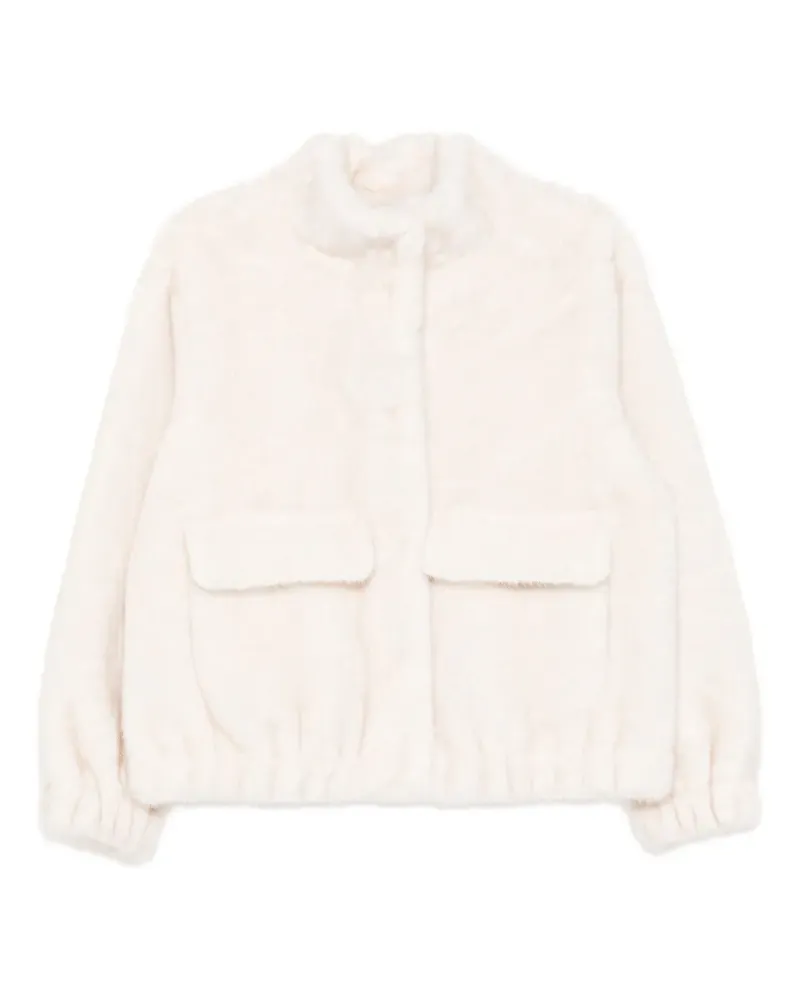 Michael Kors Cropped-Jacke aus Faux Fur - Nude Nude
