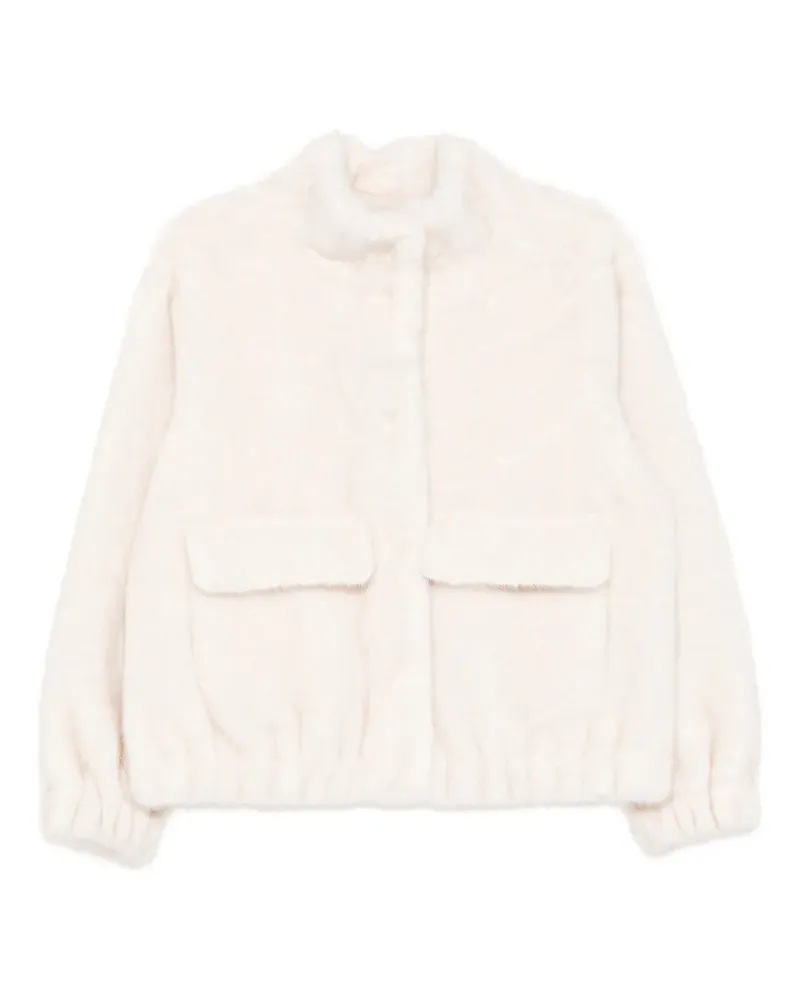 Michael Kors cropped faux-fur jacket - Nude Nude