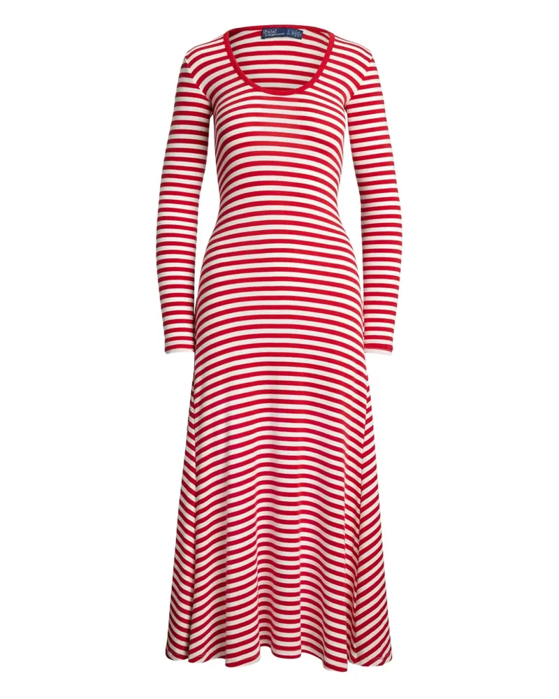 Ralph Lauren Gestreiftes Maxikleid - Rot Rot