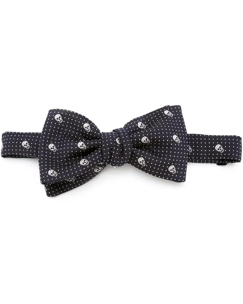 Alexander McQueen Seidenfliege mit Musterung - Grau Grau