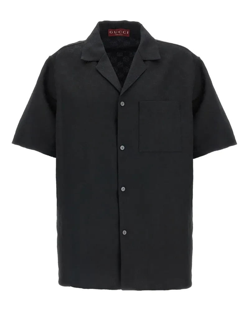 Gucci jacquard bowling shirt - Schwarz Schwarz