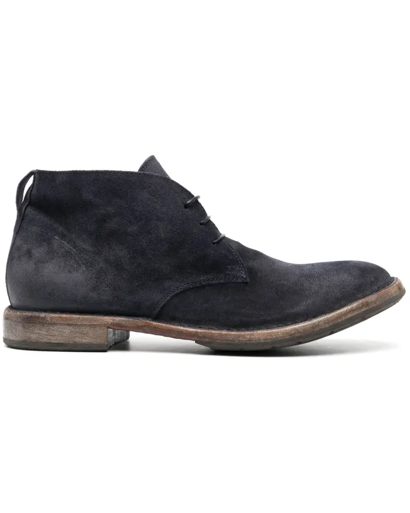 Moma Schnürstiefel aus Wildleder - Blau Blau