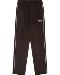 SPORTY & RICH Jogginghose mit Logo aus Velours Braun