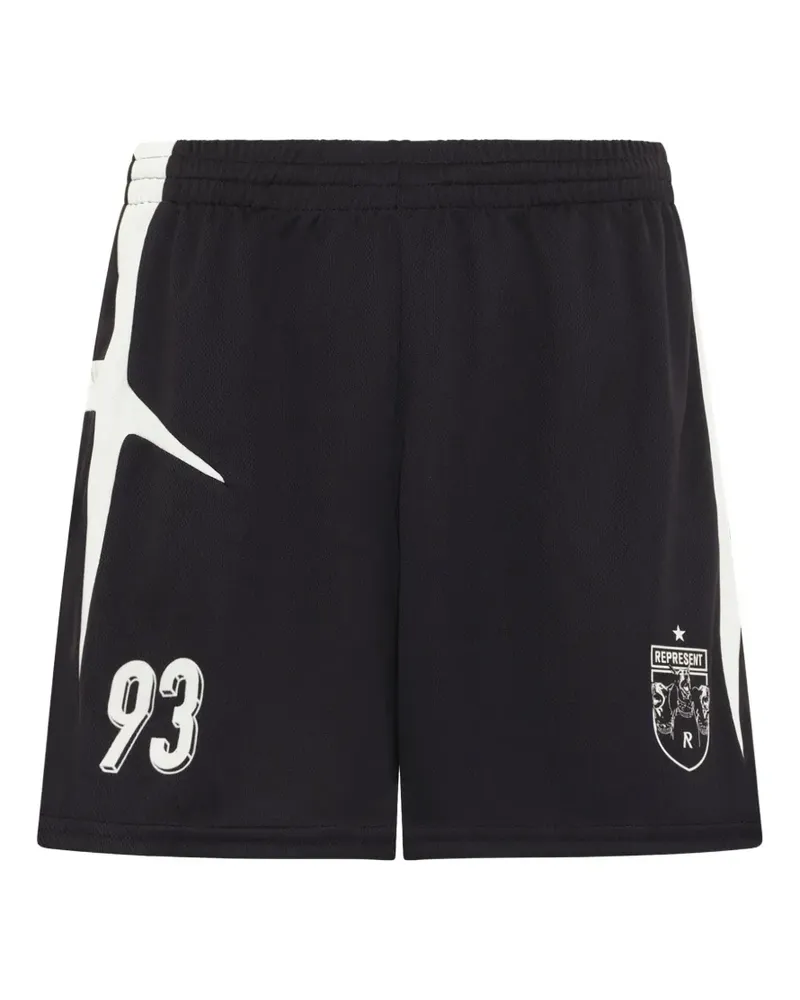 REPRESENT Star Football panelled shorts - Schwarz Schwarz