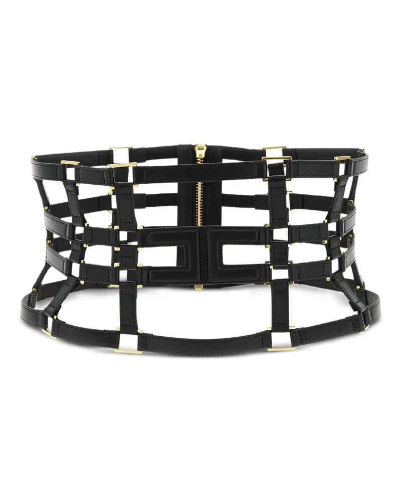 Elisabetta Franchi Gürtel mit Cut-Outs - Schwarz Schwarz