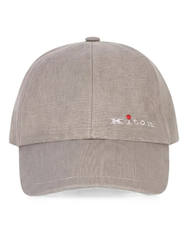 Kiton logo-embroidered baseball cap - Nude Nude