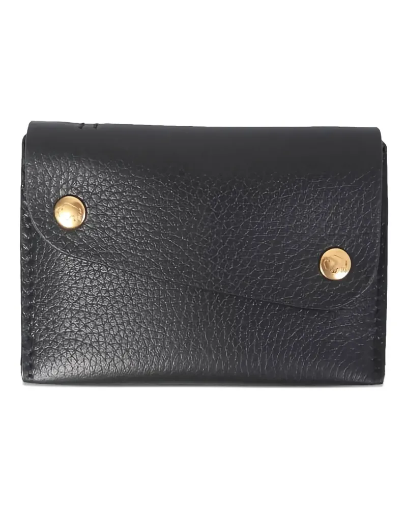 IL BISONTE press-stud leather cardholder - Schwarz Schwarz