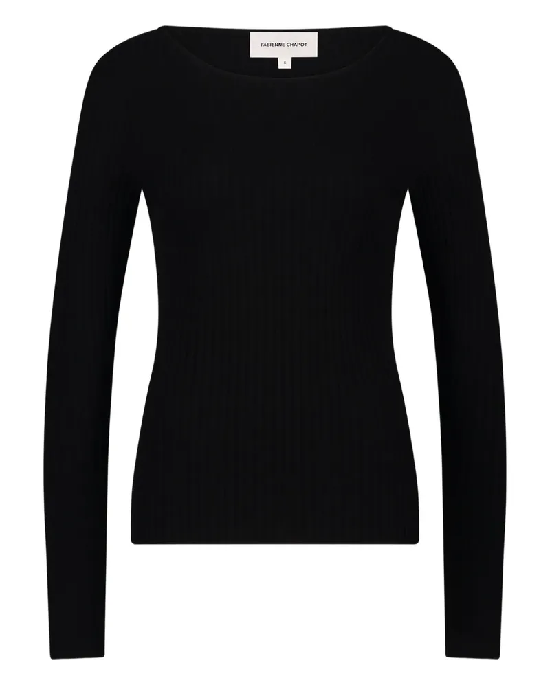 Fabienne Chapot Geripptes Alida T-Shirt - Schwarz Schwarz