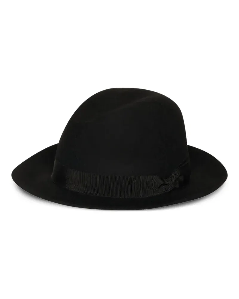 Jean Paul Gaultier Borsalino Hut mit Schleifendetail - Schwarz Schwarz