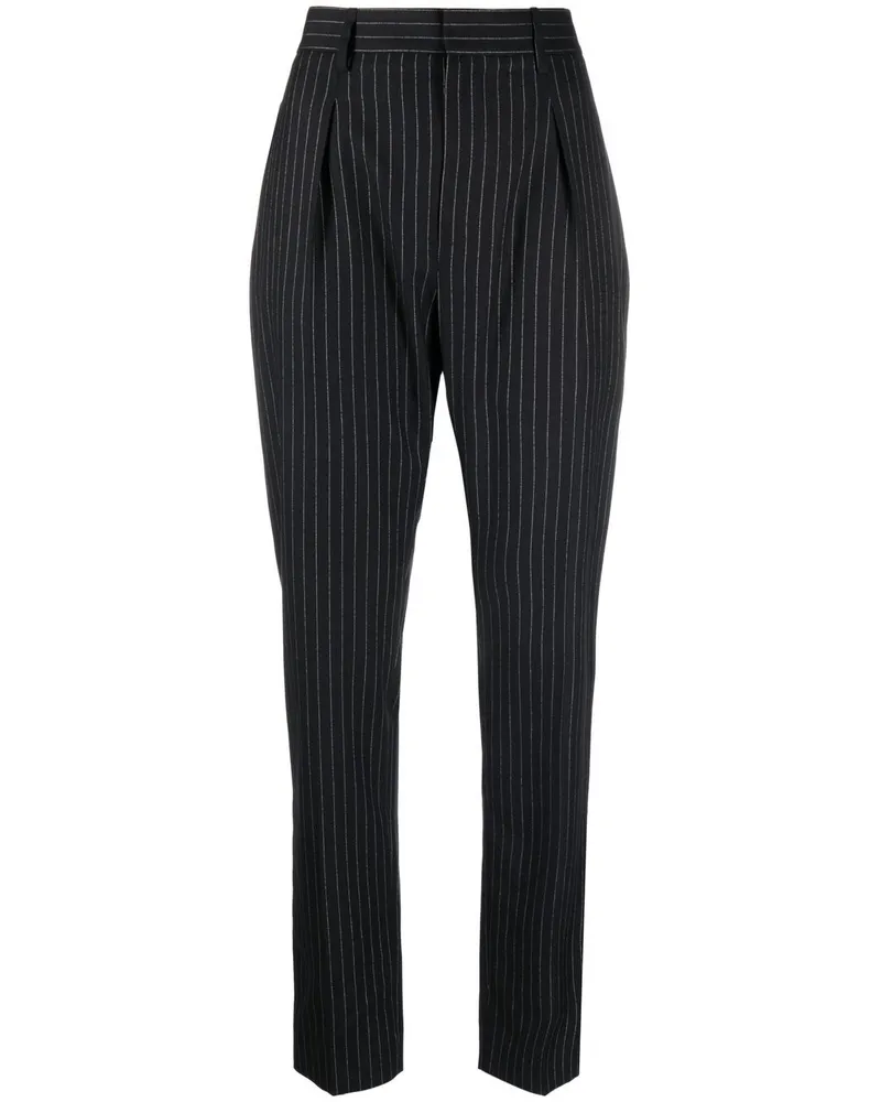 Ralph Lauren Klassische High-Waist-Hose Schwarz