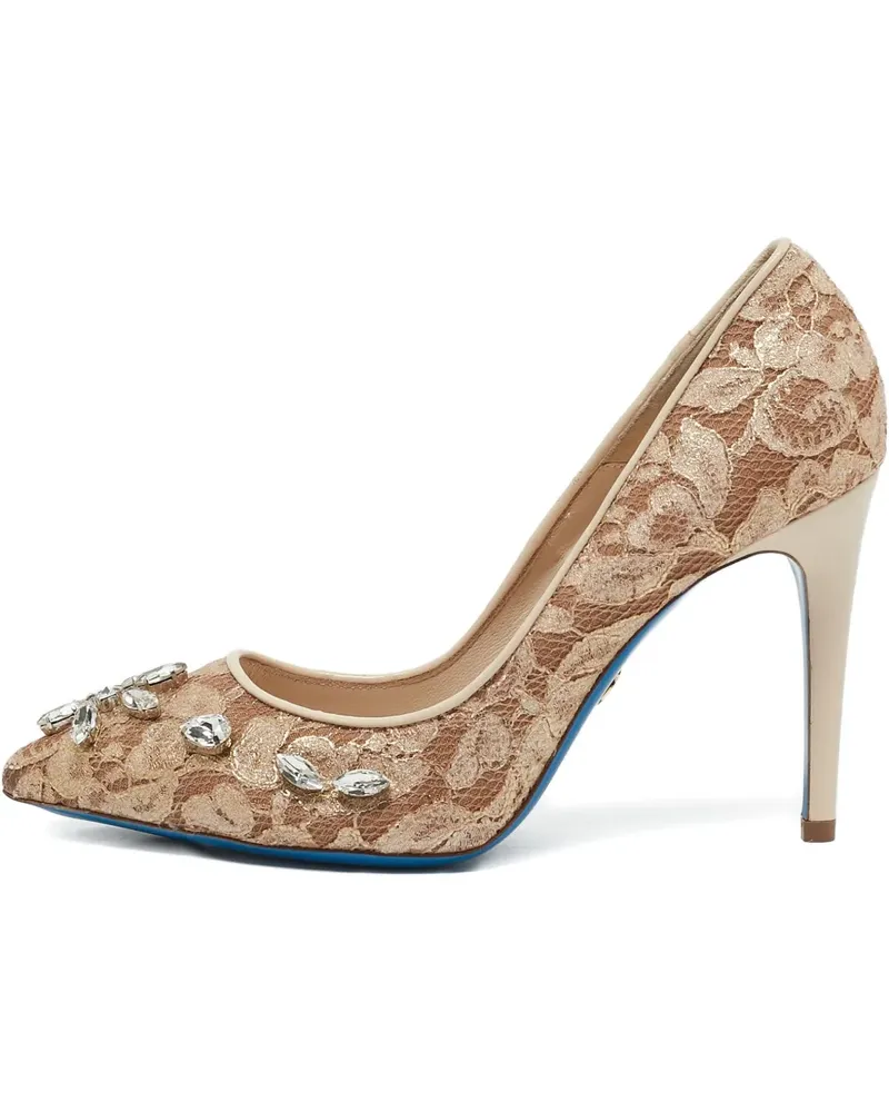 Loriblu Pumps mit Kristallen 105mm - Nude Nude
