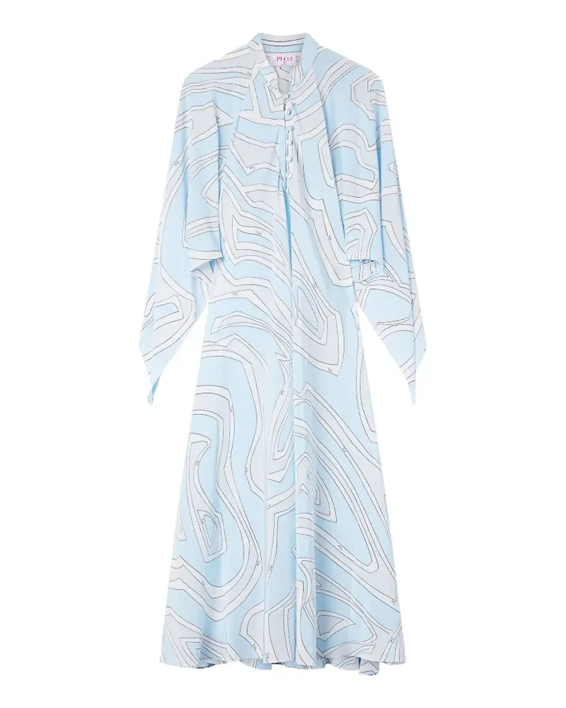 Emilio Pucci Langer Kaftan mit Labirinto-Print - Blau Blau